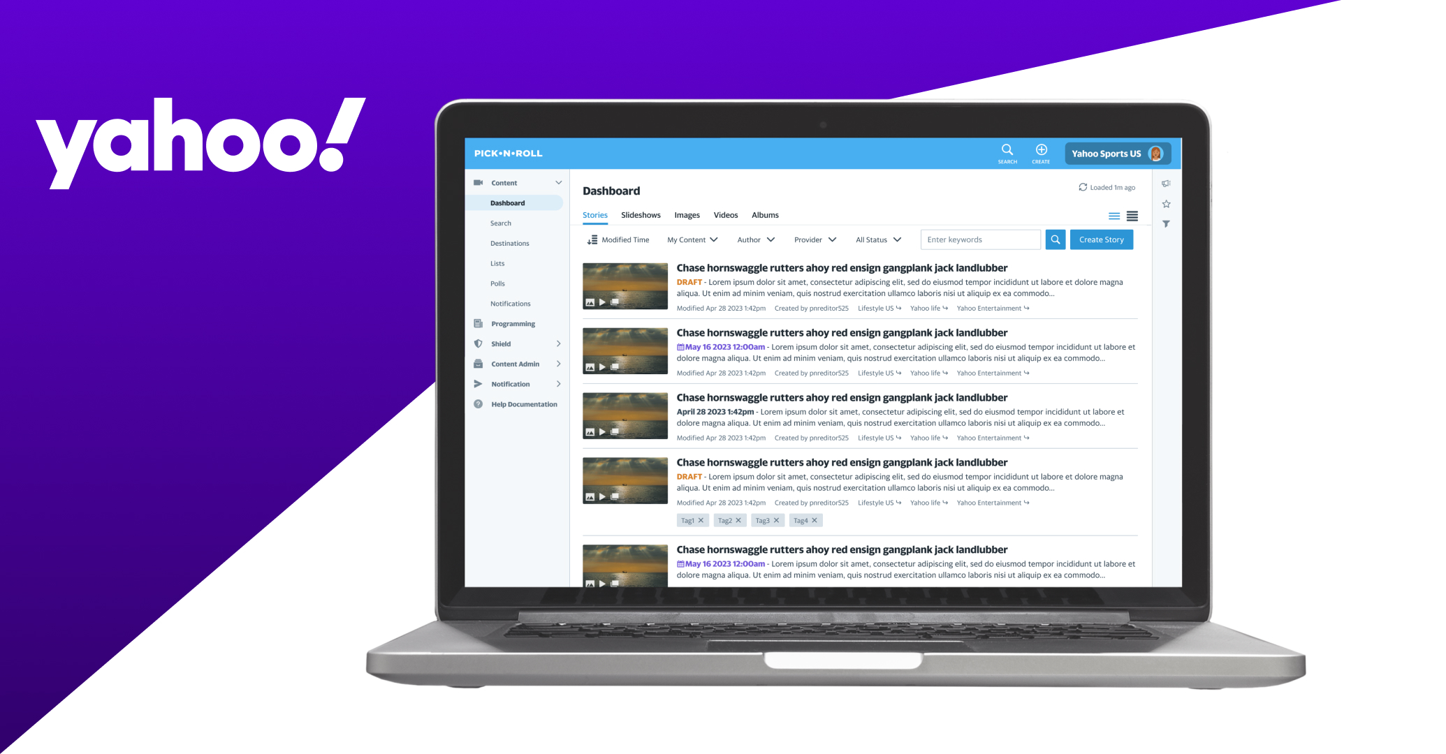 Yahoo Content Platform Design
