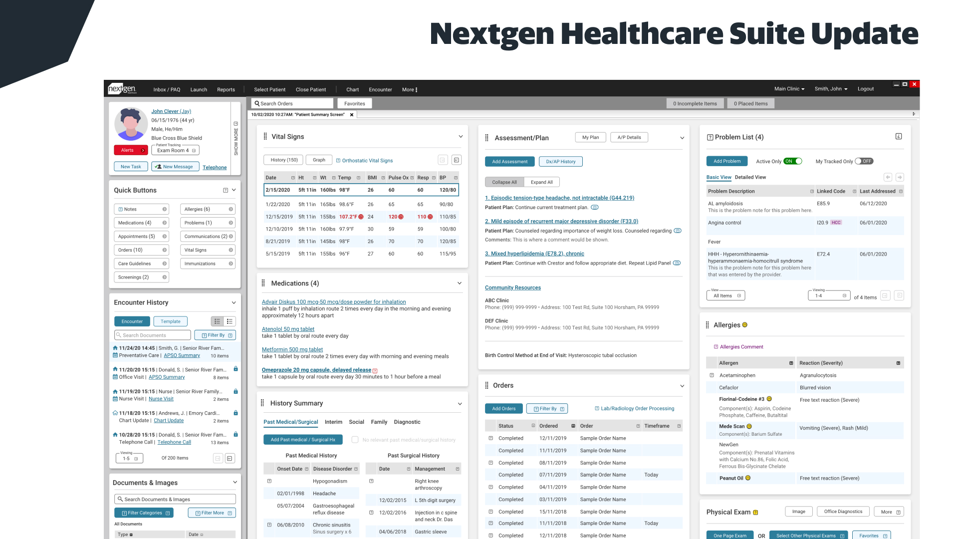 Nextgen Healthcare Suite Update