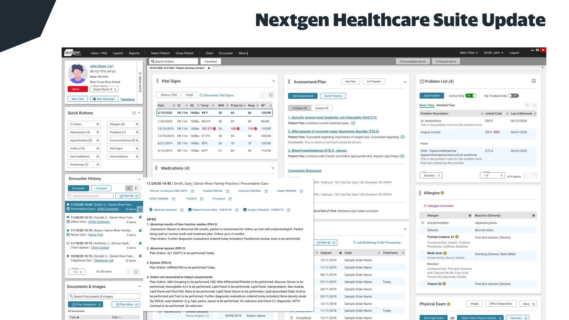 Nextgen Healthcare Suite Update